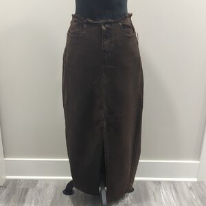 Wild Fable Brown Maxi Pencil Skirt with Slit